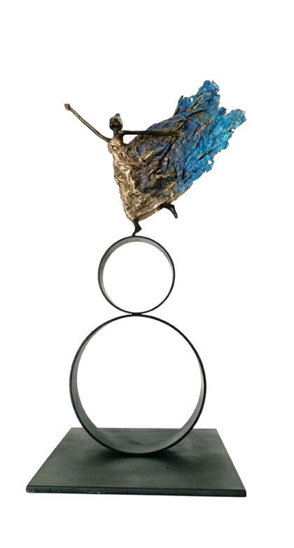 L'Envol - bronze sur socle acier - sculpture Magali Willems