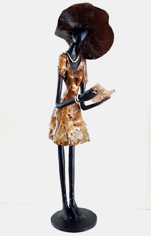 La robe dorée Sculpture en bronze Magali Willems