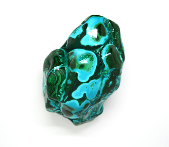 Malachite et chrysocolle – pierre polie – Congo