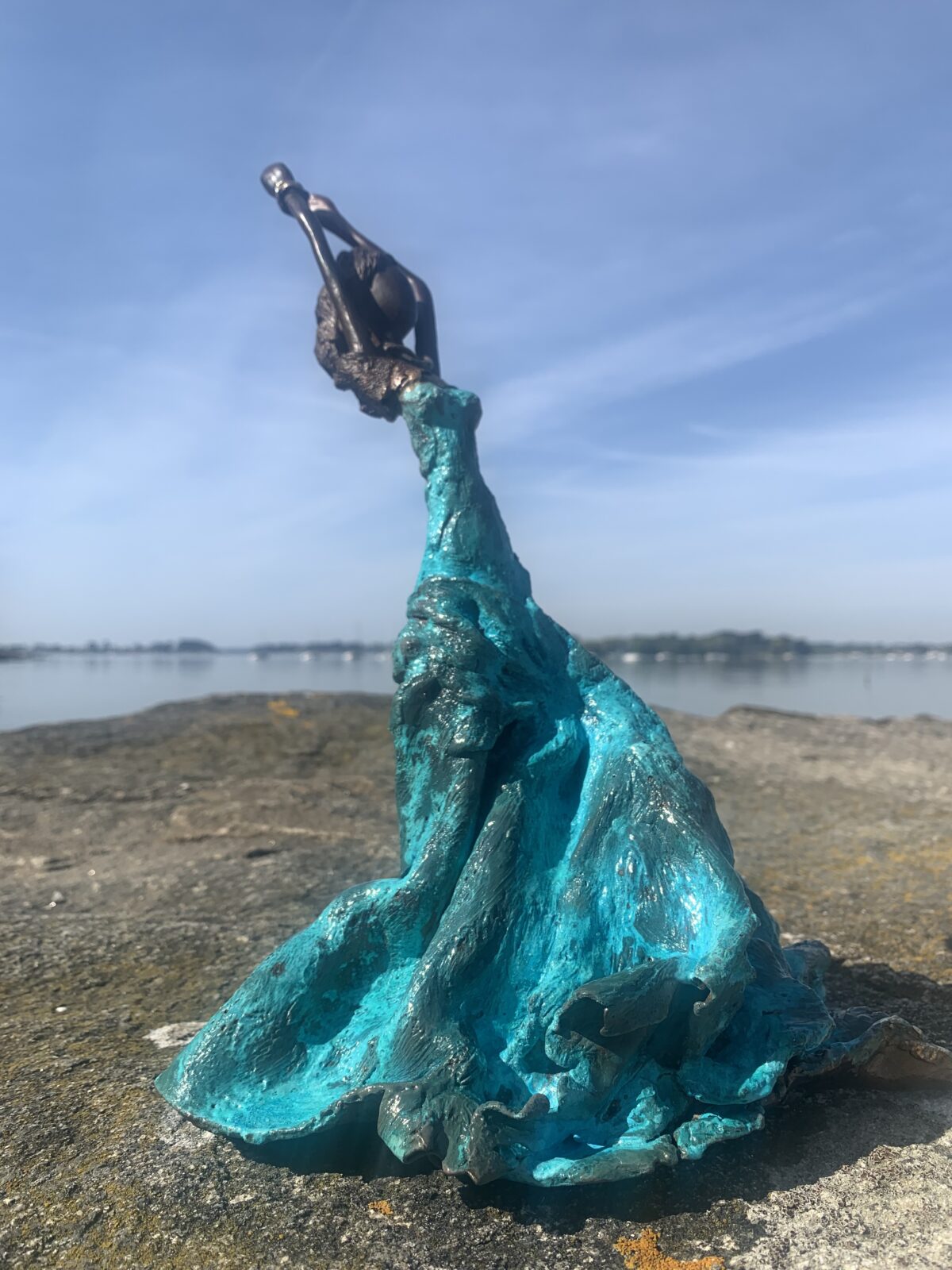 Baïla 1/8 - bronze - patine turquoise et brune- Magali WILLEMS