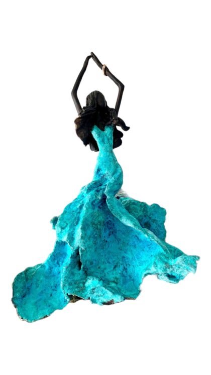 sculpture femme robe bleue turquoise - viva la vida