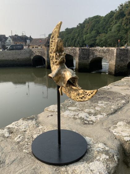 j'ai demandé à la lune Bronze oeuvre unique